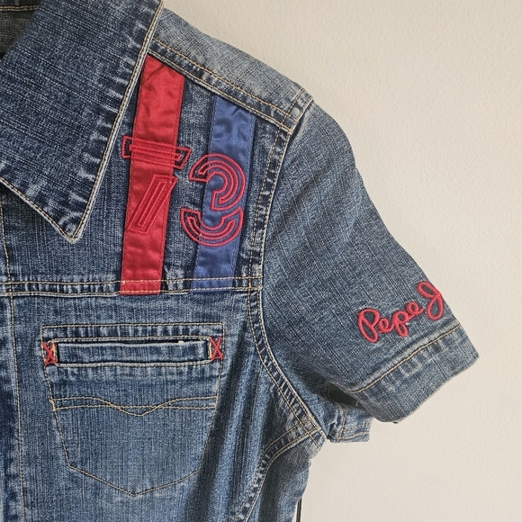 Vintage Pepe Jeans London Y2K Midge Denim Mini Dress NWT - Picture 4 of 12